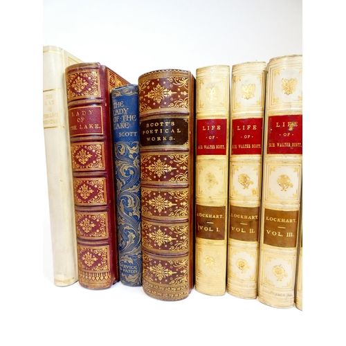 34 - (LOCKHART J.G.).  Memoirs of the Life of Sir Walter Scott, Bart. 7 vols. Half titles. Eng. frontis. ... 