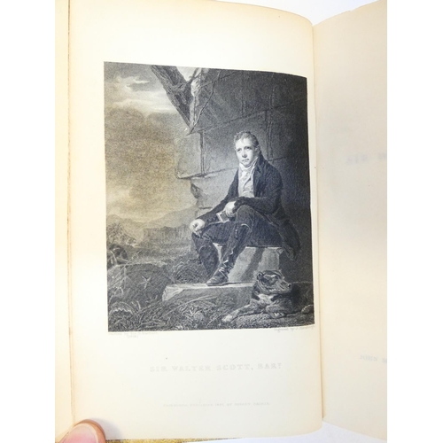 34 - (LOCKHART J.G.).  Memoirs of the Life of Sir Walter Scott, Bart. 7 vols. Half titles. Eng. frontis. ... 