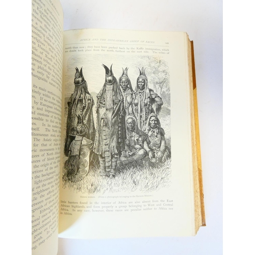 35 - RATZEL FRIEDRICH.  The History of Mankind. 3 vols. Col. frontis. Many eng. illus. Quarto. Nice half ... 