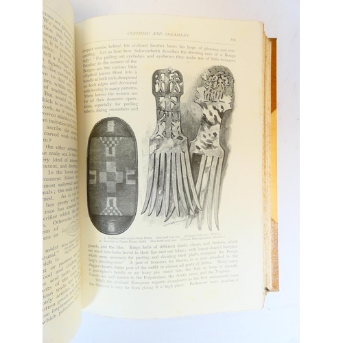 35 - RATZEL FRIEDRICH.  The History of Mankind. 3 vols. Col. frontis. Many eng. illus. Quarto. Nice half ... 