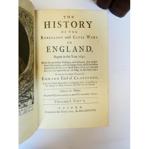 36 - CLARENDON EARL OF.&nbsp;&nbsp;The History of the Rebellion & Civil Wars in England. 3 vols. in s... 