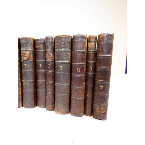 37 - BEEVERELL JAMES.  Les Delices de la Grand Bretagne & de L'Irelande. 8 vols. Titles in red & ... 