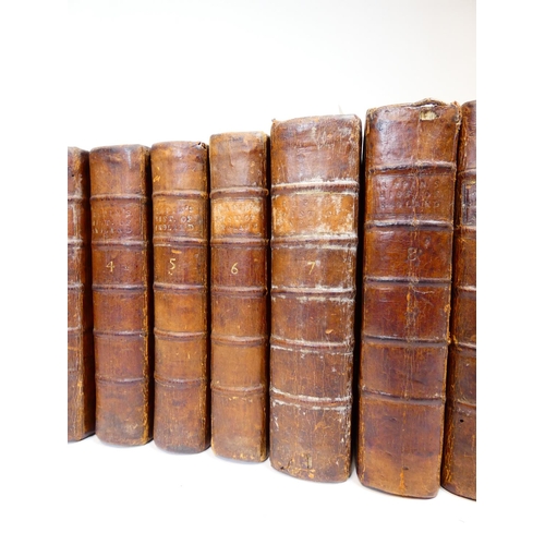 40 - THOYRAS DE RAPIN.&nbsp;&nbsp;The History of England. 9 vols. Titles in red & black. Eng. frontis... 