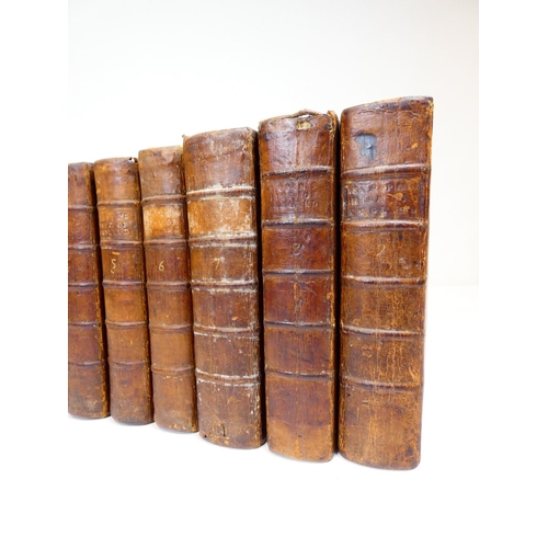 40 - THOYRAS DE RAPIN.&nbsp;&nbsp;The History of England. 9 vols. Titles in red & black. Eng. frontis... 