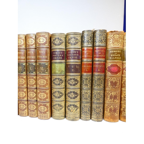 41 - FOX CHARLES JAMES.&nbsp;&nbsp;The Speeches. 6 vols. Calf, nice gilt backs, 1815; also 6 other well b... 