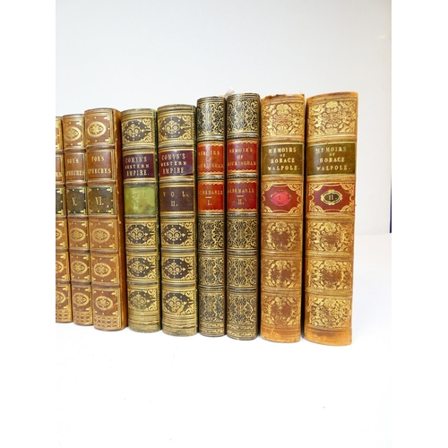 41 - FOX CHARLES JAMES.&nbsp;&nbsp;The Speeches. 6 vols. Calf, nice gilt backs, 1815; also 6 other well b... 