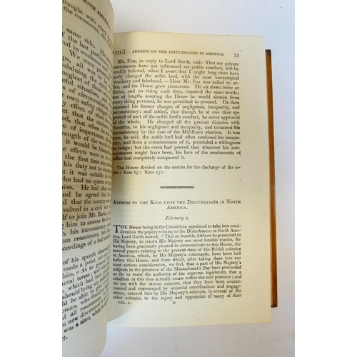 41 - FOX CHARLES JAMES.&nbsp;&nbsp;The Speeches. 6 vols. Calf, nice gilt backs, 1815; also 6 other well b... 