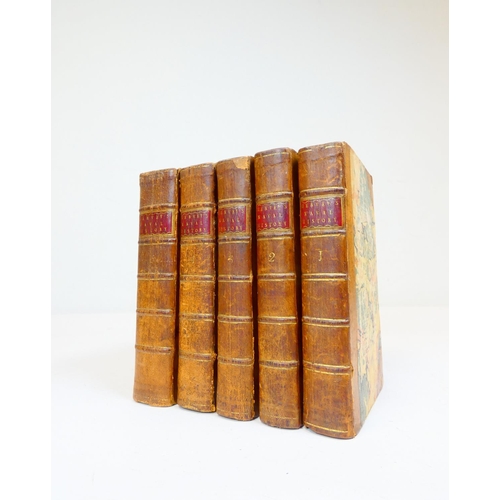 42 - HERVEY FREDERIC.&nbsp;&nbsp;The Naval History of Great Britain. 5 vols. Eng. frontis & fldg. eng... 