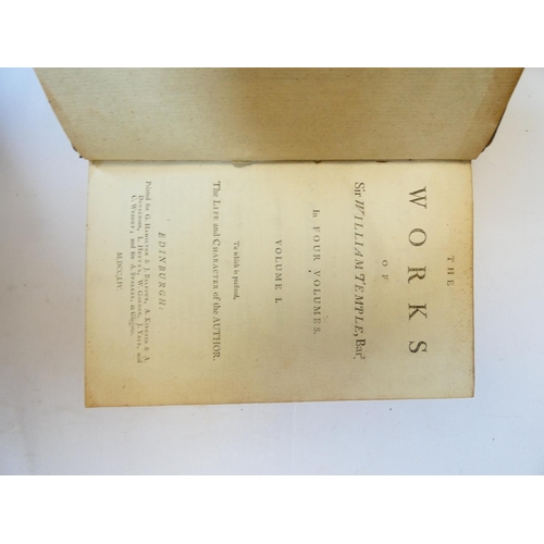 43 - TEMPLE SIR WILLIAM.&nbsp;&nbsp;The Works ... to which is prefixed The Life & Character of the Au... 