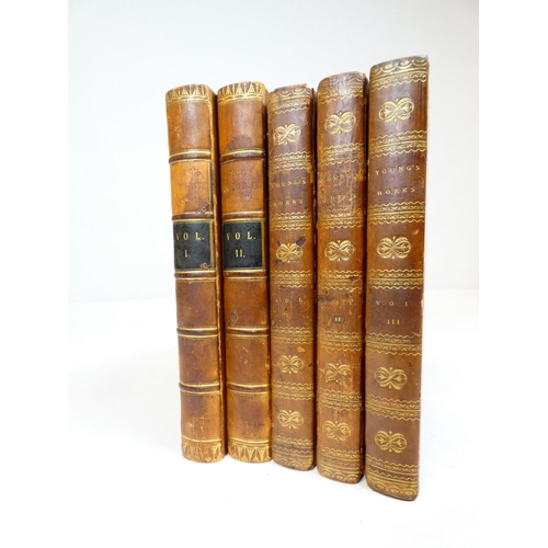 46 - YOUNG EDWARD.&nbsp;&nbsp;The Works. 3 vols. Eng. frontis & plates. Tree calf. A New Edition, 181... 