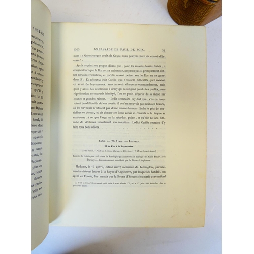 47 - TEULET A. (Ed).  Papiers D'État ... Relatifs a L'Histoire de L'Ecossé. 3 vols. Half titles. Thick qu... 