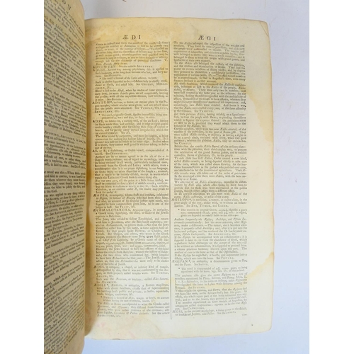 48 - CHAMBERS E.&nbsp;&nbsp;Cyclopedia or An Universal Dictionary of Arts & Sciences. 2 vols. Fldg. e... 