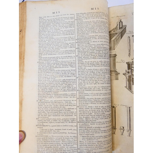 48 - CHAMBERS E.&nbsp;&nbsp;Cyclopedia or An Universal Dictionary of Arts & Sciences. 2 vols. Fldg. e... 