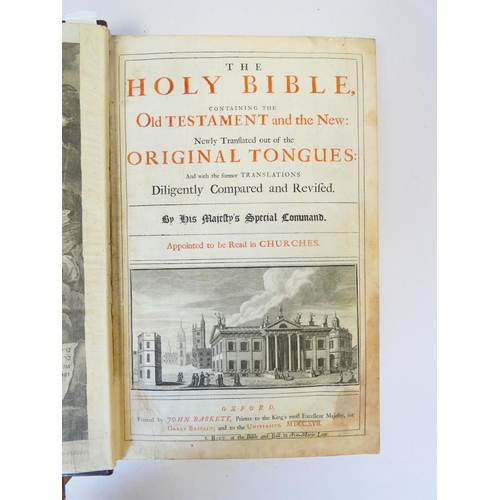 49 - BASKETT JOHN (Prntr).&nbsp;&nbsp;The Holy Bible Containing The Old Testament & The New. 2 vols. ... 