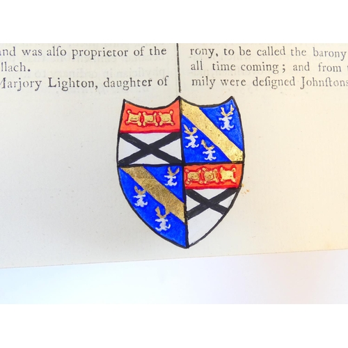 5 - DOUGLAS SIR ROBERT of Glenbervie. The Baronage of Scotland. Half title. Eng. armorial vignettes, nic... 