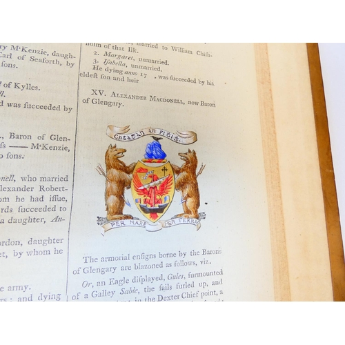 5 - DOUGLAS SIR ROBERT of Glenbervie. The Baronage of Scotland. Half title. Eng. armorial vignettes, nic... 