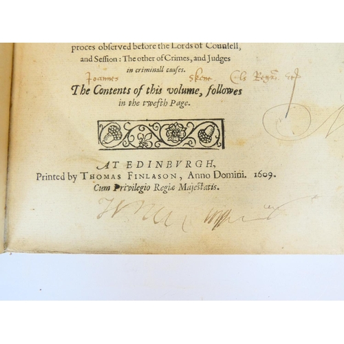 8 - SKENE SIR JOHN (Ed).  Regiam Majestatem, The Auld Lawes & Constitutions of Scotland Faithfullie ... 