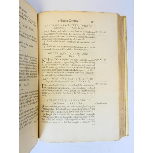 8 - SKENE SIR JOHN (Ed).  Regiam Majestatem, The Auld Lawes & Constitutions of Scotland Faithfullie ... 