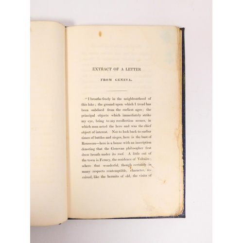 103 - (POLIDORI JOHN WILLIAM, Byron interest). The Vampyre, A Tale. 84pp. Half title. Concludes with Extra... 
