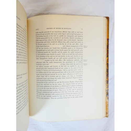 53 - COCHRANE-PATRICK R. W.&nbsp;&nbsp;Early Records Relating to Mining in Scotland. Ltd. ed. 212/350. Ha... 