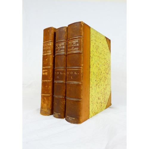 54 - COCHRANE-PATRICK R. W.  Records of the Coinage of Scotland from the Earliest Period to the Union. 2 ... 