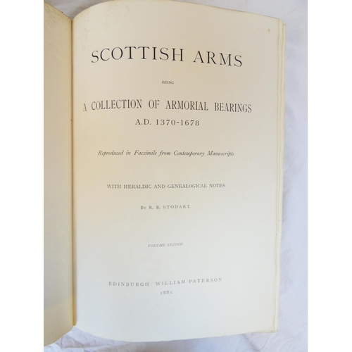 56 - STODART R. R.  Scottish Arms Being a Collection of Armorial Bearings, AD1370-1678 ... with Heraldic ... 