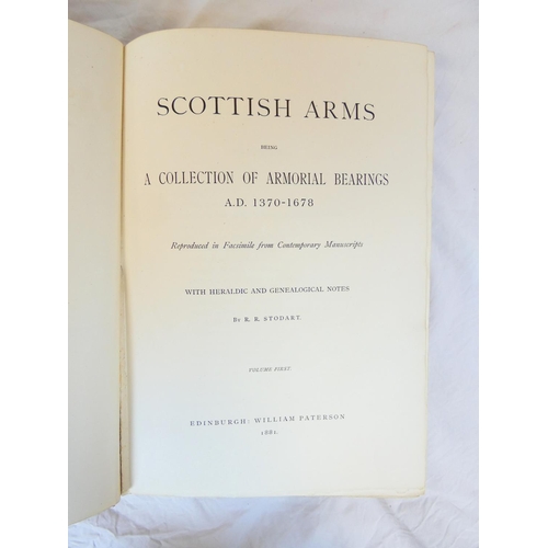 56 - STODART R. R.  Scottish Arms Being a Collection of Armorial Bearings, AD1370-1678 ... with Heraldic ... 