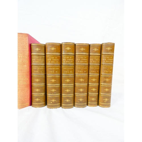 61 - STRICKLAND AGNES.&nbsp;&nbsp;The Lives of the Queens of England from the Norman Conquest. 6 vols. Ha... 