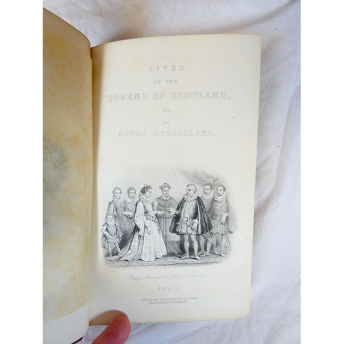 61 - STRICKLAND AGNES.&nbsp;&nbsp;The Lives of the Queens of England from the Norman Conquest. 6 vols. Ha... 