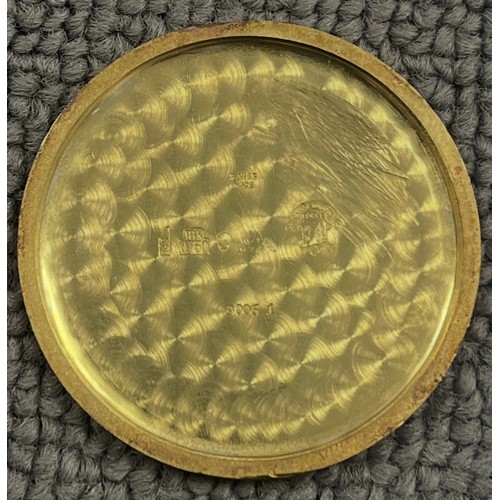 163 - Ulysse Nardin 18ct gold open face pocket watch with subsidiary dial. Gross weight 52g