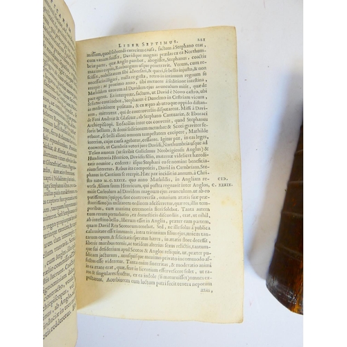 298 - BUCHANAN GEORGE.&nbsp;&nbsp;Rerum Scotticarum Historia. 2 editions. Old calf, each with title device... 