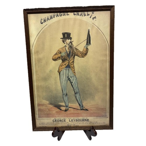 "Cool Burgundy Ben" and a Companion "Champagne Charlie" pair of framed theatre posters.