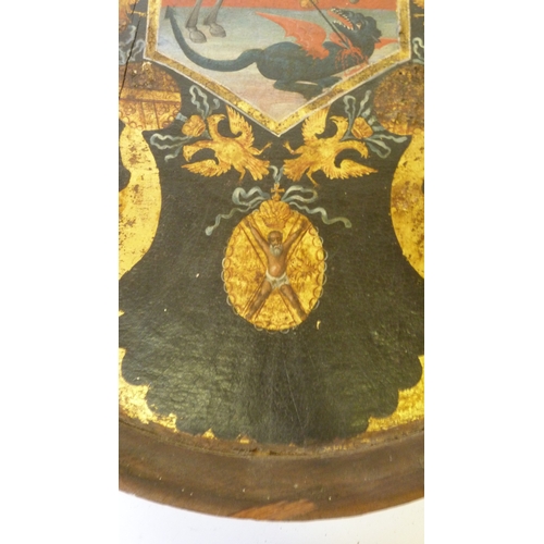 167 - Eastern European - Byzantine influence large oval icon panel, c. late 18th/early 19th century, The e... 