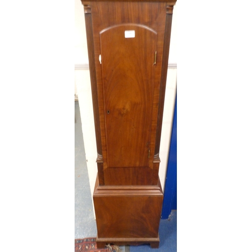555 - 19th century eight day mahogany longcase clock with 13
