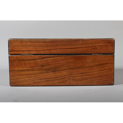 1 - Vintage inlaid marquetry sewing box 12cm x 27cm