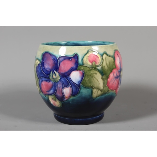 12 - Moorcorft Clemantis pattern vase, 13cm tall