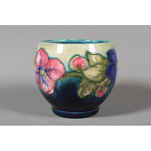 12 - Moorcorft Clemantis pattern vase, 13cm tall