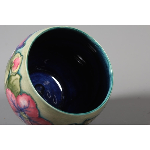12 - Moorcorft Clemantis pattern vase, 13cm tall