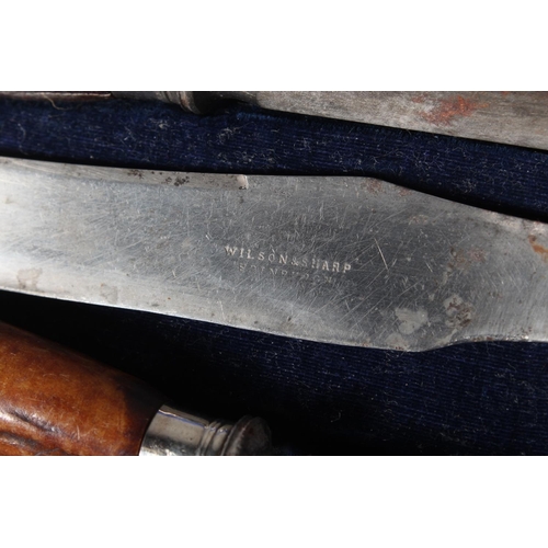 19 - Wilson and Sharp of Edinburgh bone handled carving set.