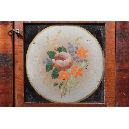 24 - Vintage mantel clock with steeple top, 48cm tall.