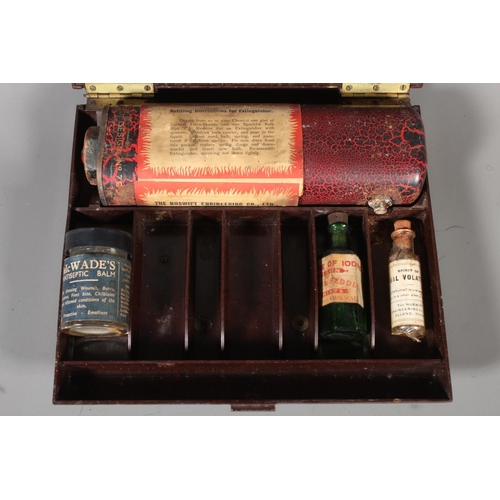 29 - Bakelite First Aid kit and two bakelite trays.