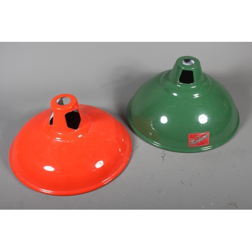 35 - Maxlume Industrial green shade and another orange. (2)
