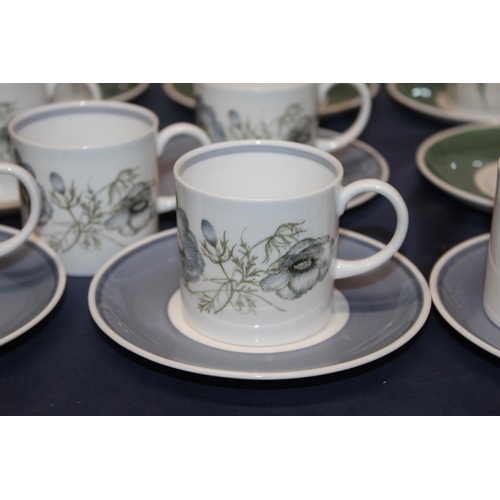 4 - Susie Cooper part coffee sets to include Glen Mist pattern cups, saucers, coffee pot, etc.