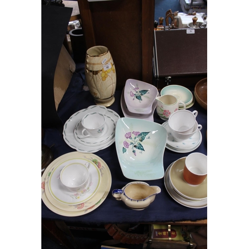 42 - Decorative ceramics to include Susie Cooper, Carltonware, Clarice Cliff etc.