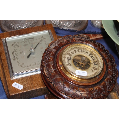 47 - Mahogany wall barometers.