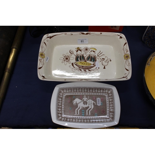 51 - Norwegian ceramic dish 'Mesterkokken' and a smaller Minton dish