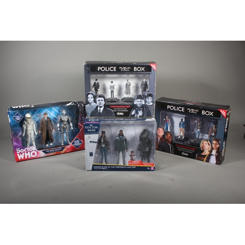 55 - Doctor Who figure sets to include the 1st Doctor Companion Set, the 10th Doctor Collector figure set... 