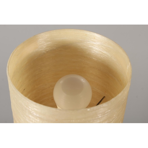 59 - Mid Century teak table lamp and shade, 50cm tall.