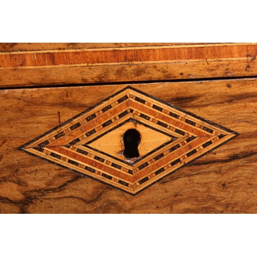 9 - Vintage inlaid marquetry tea caddy, 12cm x 20cm