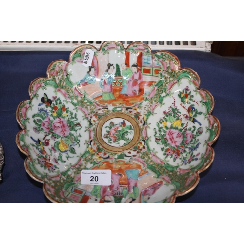20 - Chinese famille rose pattern cups, saucers, plates, etc.